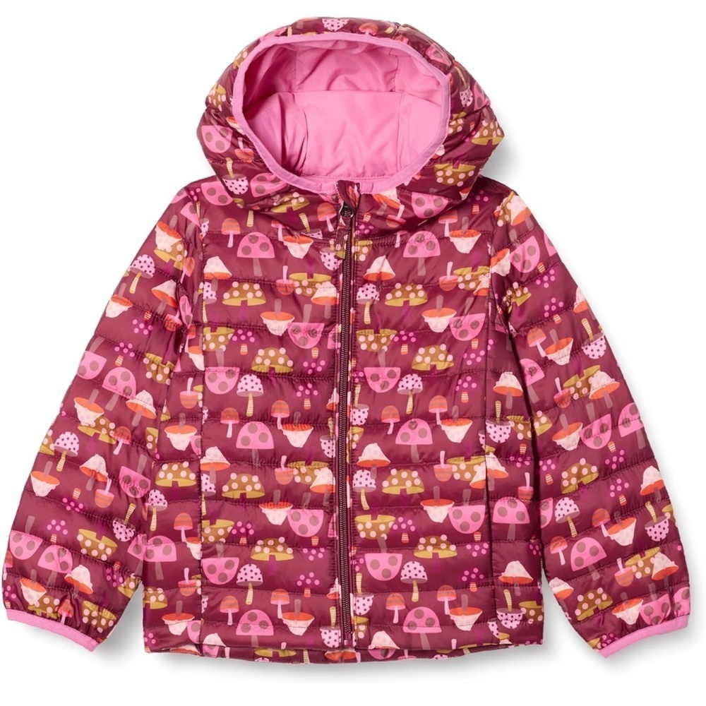 Amazon Essentials Pink Mushroom water light weight Packable Hooded Jacket XL
